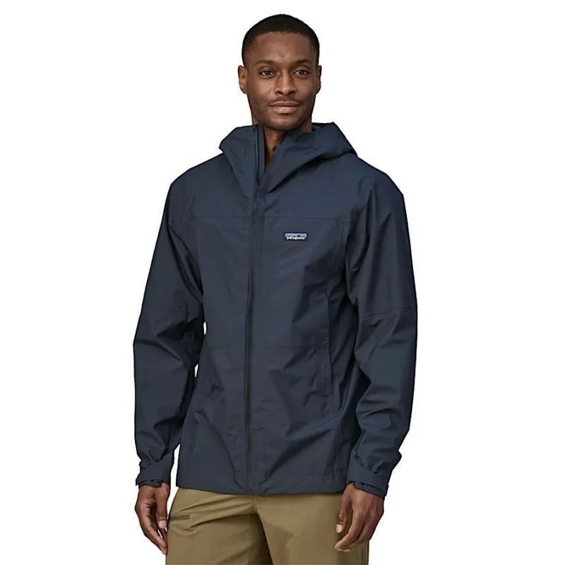 Patagonia Boulder Fork Men's Rain Jacket in Smolder Blue-1