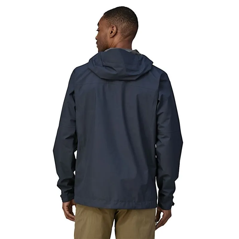 Patagonia Boulder Fork Men's Rain Jacket in Smolder Blue-2