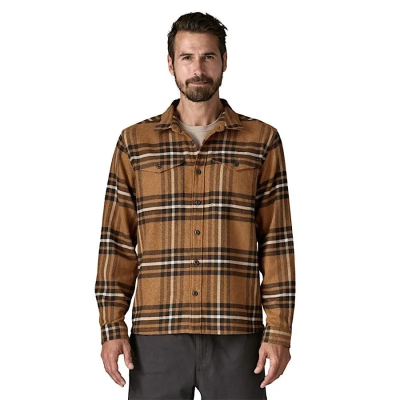 Patagonia Fjord Flannel Shirt Men's in Catch-Deer Brown-1