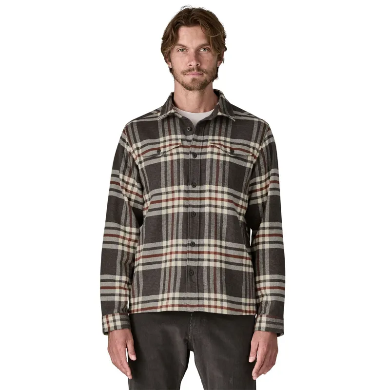 Patagonia Fjord Flannel Shirt Men's in Catch-Ink Black-1