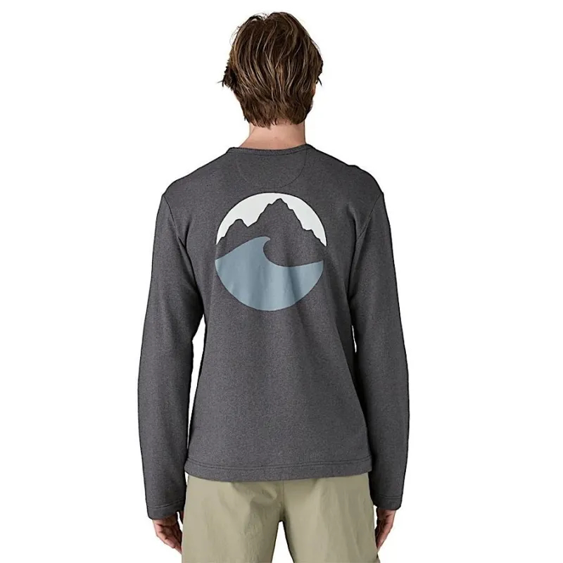 Patagonia Lightweight Applied Imagination Wildrise Men's Crewneck in Ink Black-3