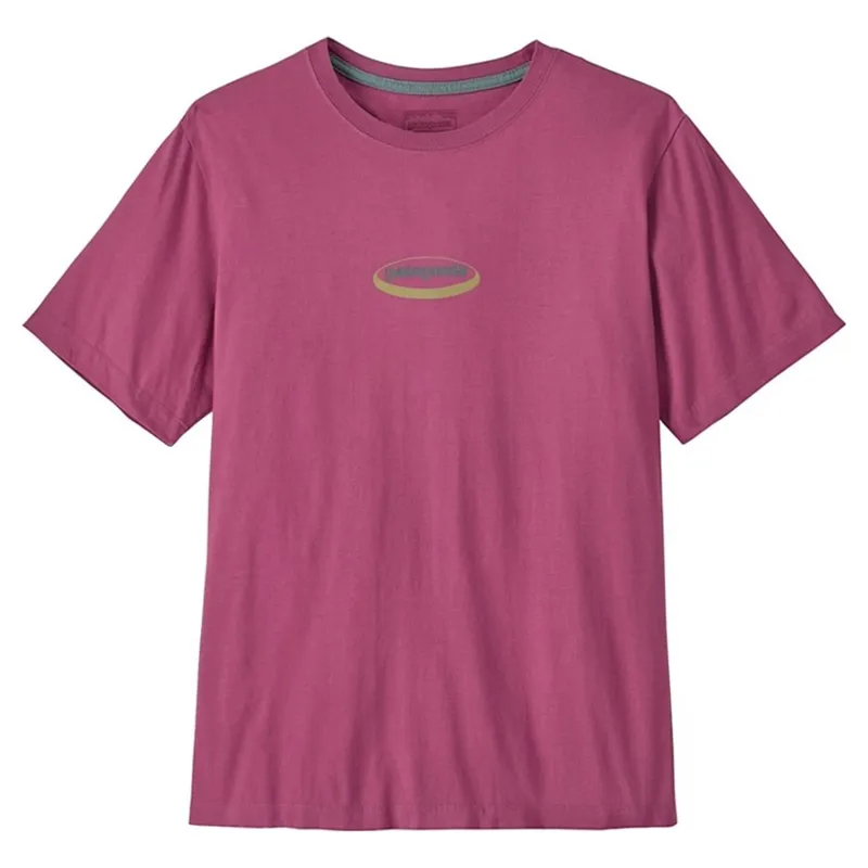 Patagonia Men's '95 Oval Logo T-Shirt in Faded Magenta
