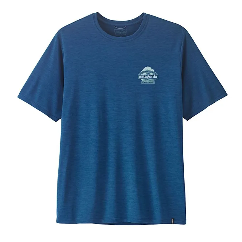 Patagonia Men's Capilene Cool Daily Shirt Great Waves in Clement Blue-3
