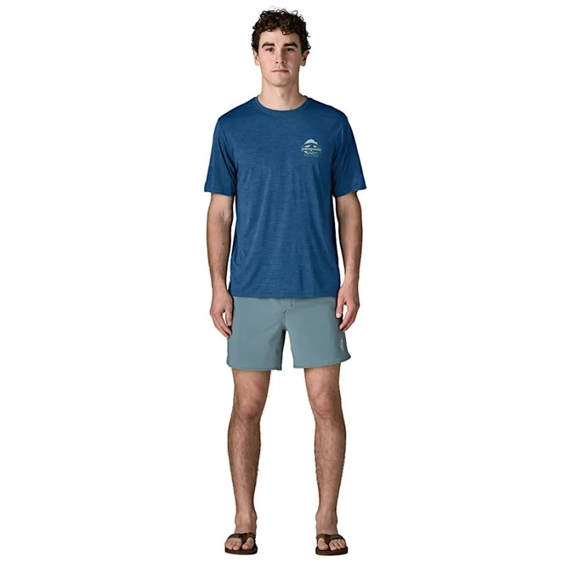 Patagonia Men's Capilene Cool Daily Shirt Great Waves in Clement Blue-6