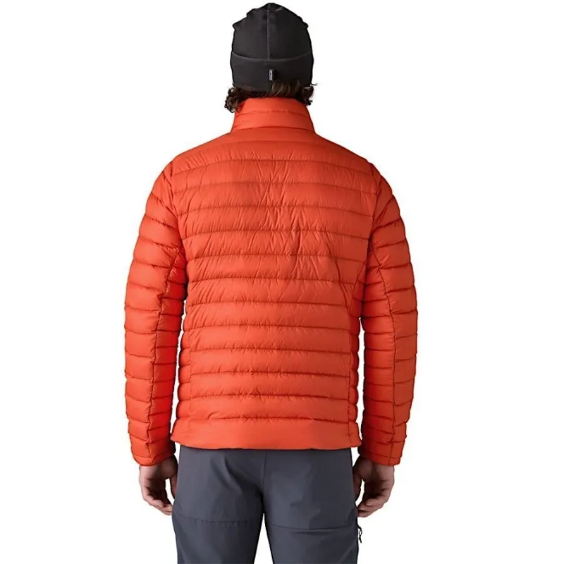 Patagonia Men's Down Sweater Jacket in Pollinator Orange-3