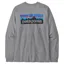 Patagonia Men's Long-Sleeved P-6 Logo Responsibili-Tee in Gravel Heather