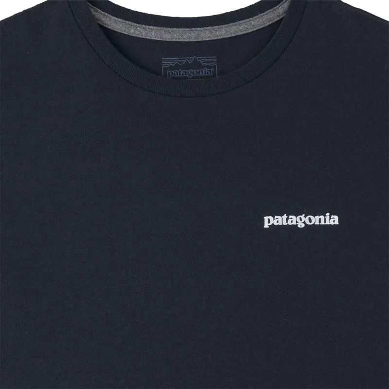 Patagonia Men's Long-Sleeved P-6 Logo Responsibili-Tee in New Navy-4