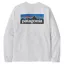 Patagonia Men's Long-Sleeved P-6 Logo Responsibili-Tee in White