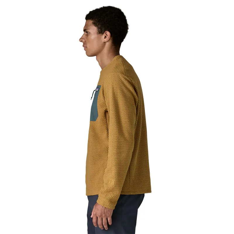 Patagonia Men's R1 Air Fleece Crew in Bobcat Brown-2