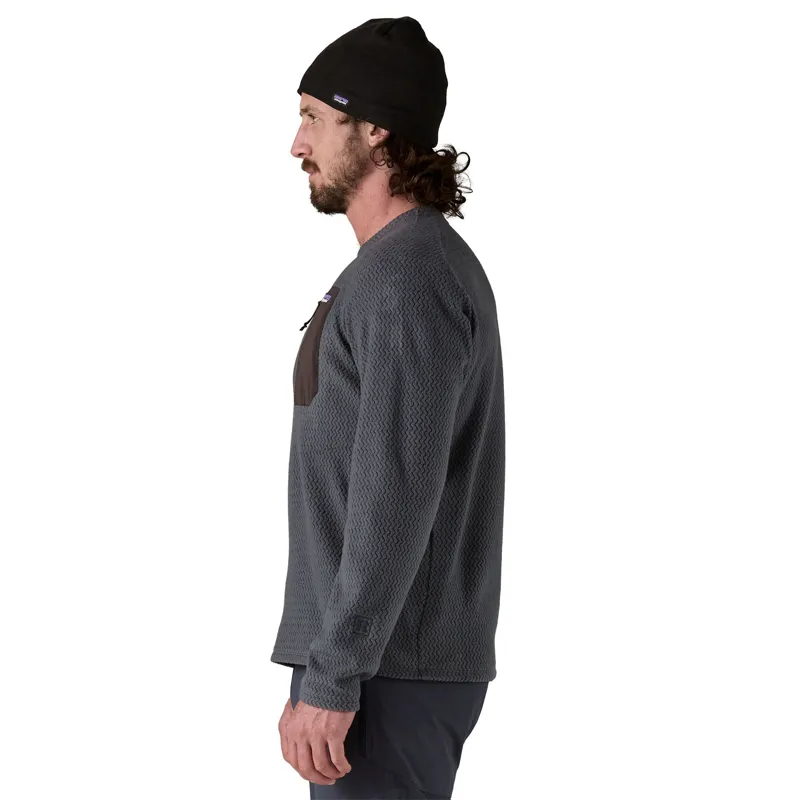 Patagonia Men's R1 Air Fleece Crew in Smolder Blue-3