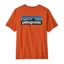 Patagonia P-6 Logo Men's T-Shirt in Coal Orange
