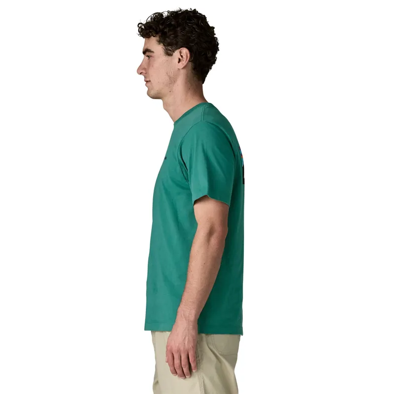 Patagonia P-6 Logo Men's T-Shirt in Coal Orange-2