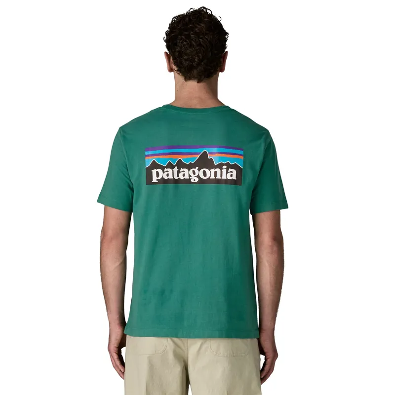 Patagonia P-6 Logo Men's T-Shirt in Gem Green-4