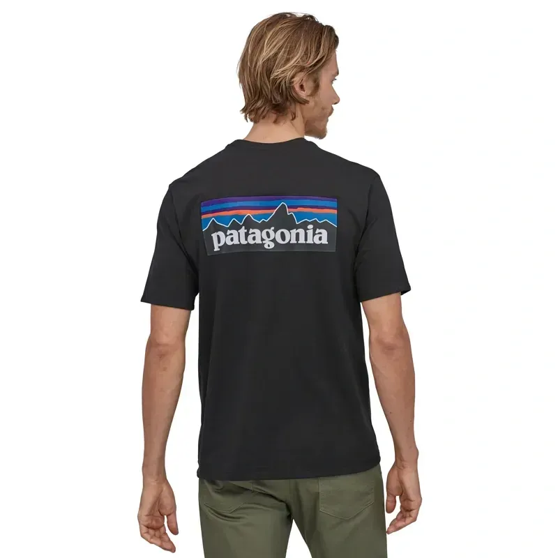 Patagonia P-6 Logo Responsibili-Tee Men's T-Shirt in Black-3