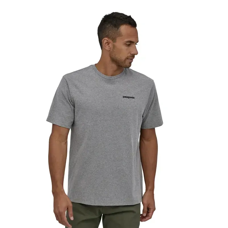 Patagonia P-6 Logo Responsibili-Tee Men's T-Shirt in Gravel Heather-2