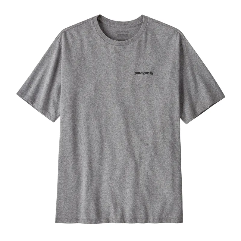 Patagonia P-6 Logo Responsibili-Tee Men's T-Shirt in Gravel Heather-1