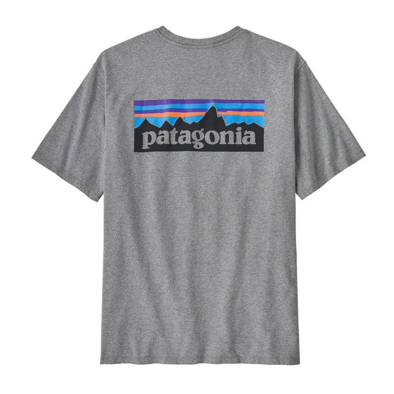 Patagonia P-6 Logo Responsibili-Tee Men's T-Shirt in Gravel Heather