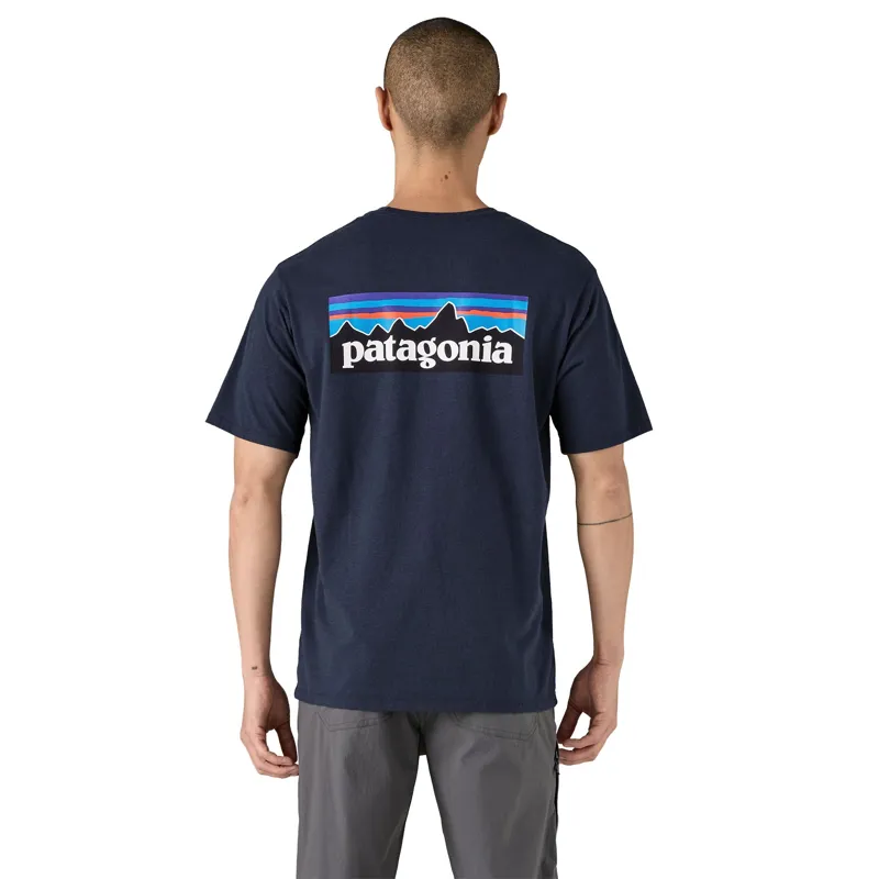 Patagonia P-6 Logo Responsibili-Tee Men's T-Shirt in New Navy-2