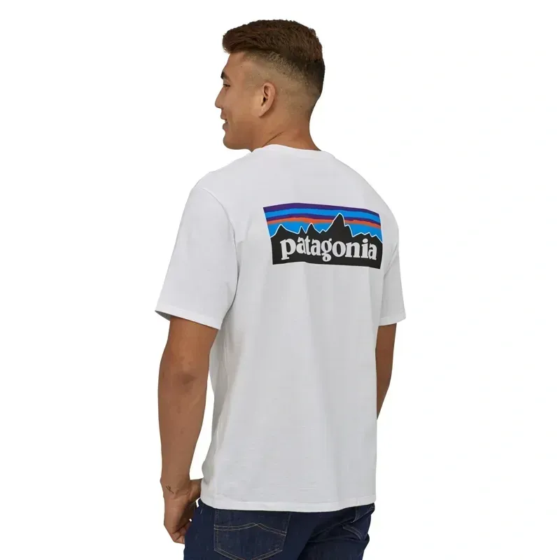 Patagonia P-6 Logo Responsibili-Tee Men's T-Shirt in White-3