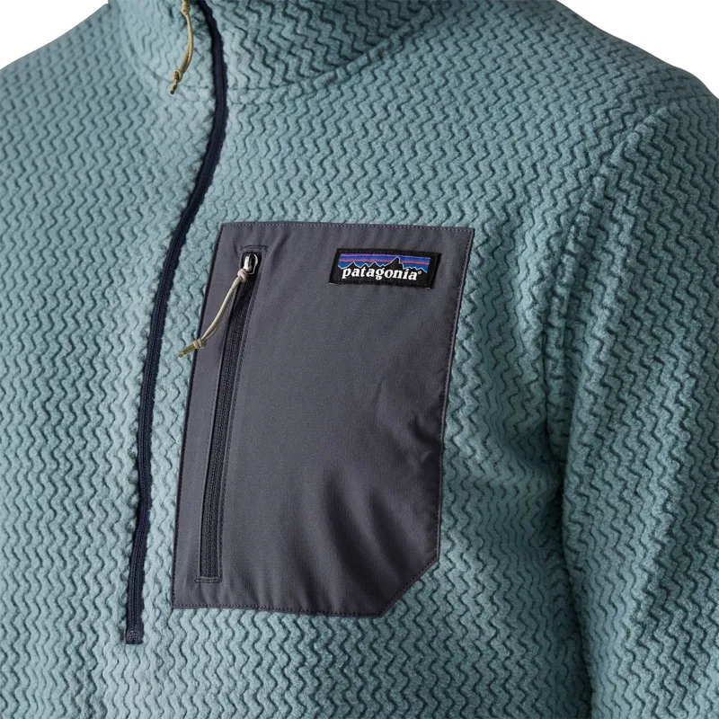 Patagonia R1 Air Men's Zip-Neck Fleece in Black-8