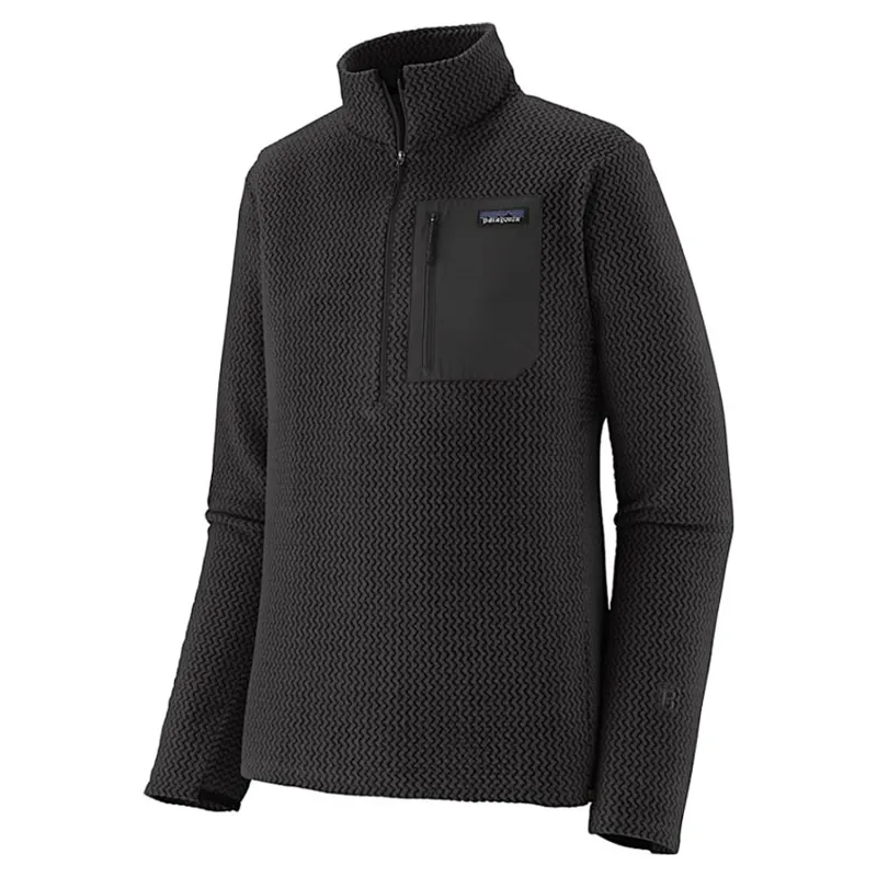 Patagonia R1 Air Men's Zip-Neck Fleece in Black