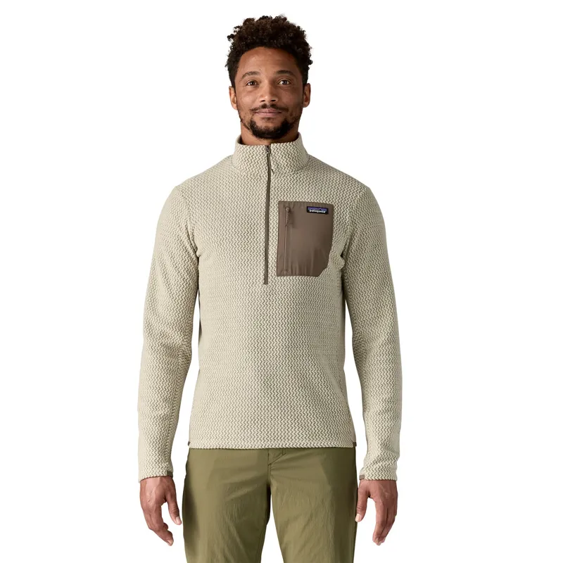 Patagonia R1 Air Men's Zip-Neck Fleece in Pelican-1