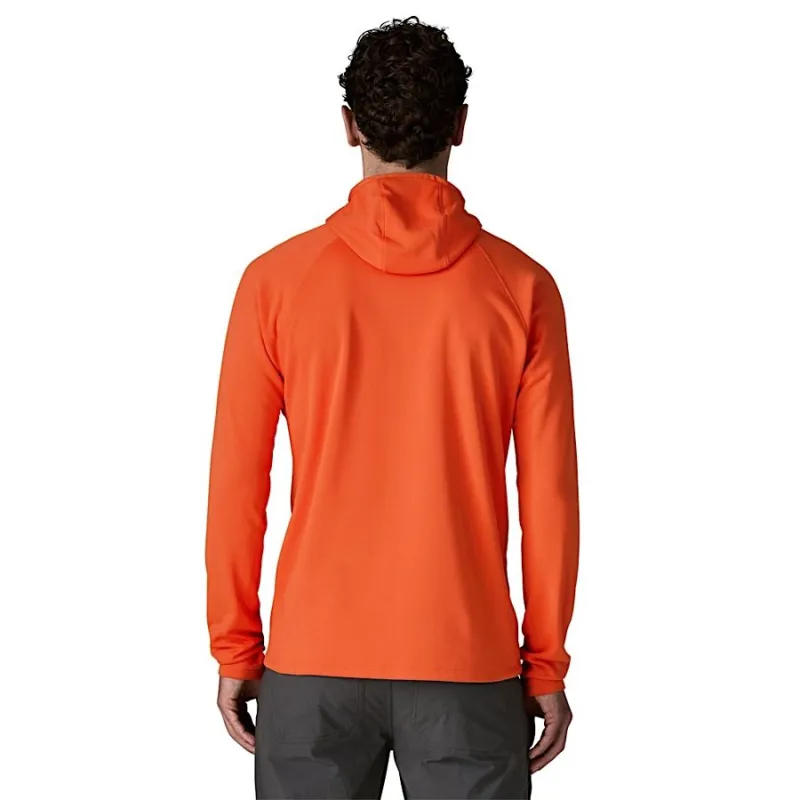 Patagonia R1 Ultralight Men's Fleece Hoody in Coal Orange-4