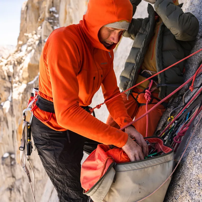 Patagonia R1 Ultralight Men's Fleece Hoody in Coal Orange-5
