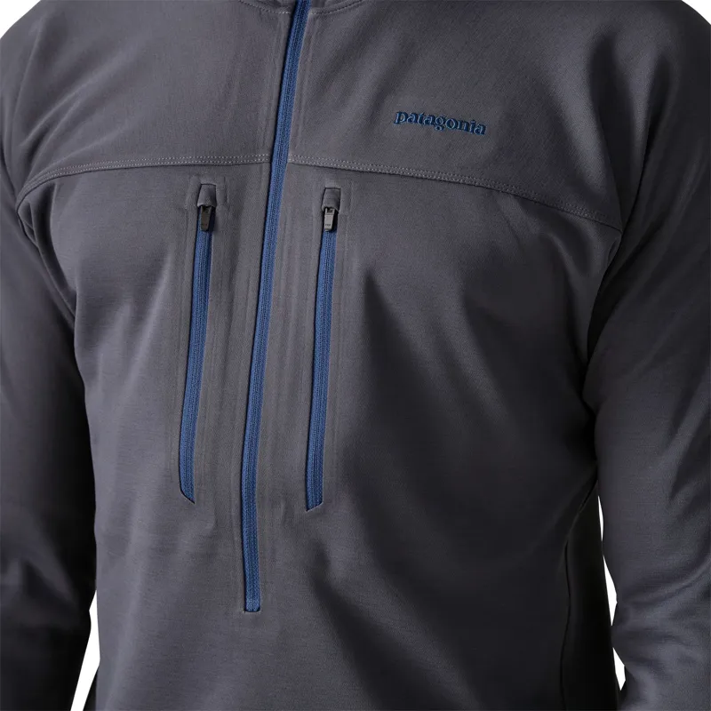 Patagonia R1 Ultralight Men's Fleece Hoody in Smolder Blue-10