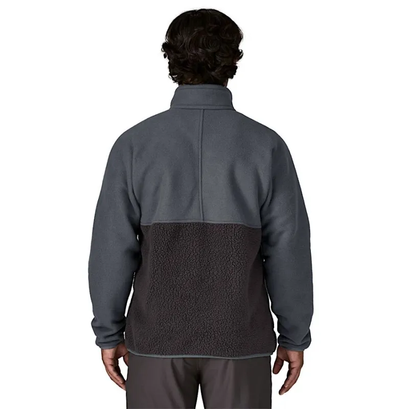 Patagonia Retro Pile 1/2 Snap Men's Pullover Fleece in New Navy/Nickel-2