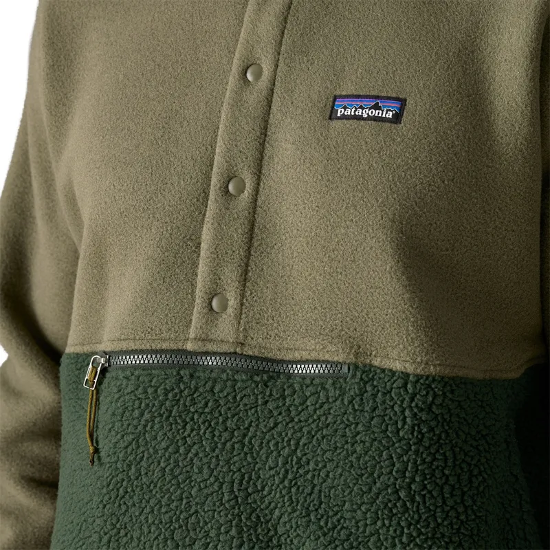 Patagonia Retro Pile 1/2 Snap Men's Pullover Fleece in Old Growth Green-7