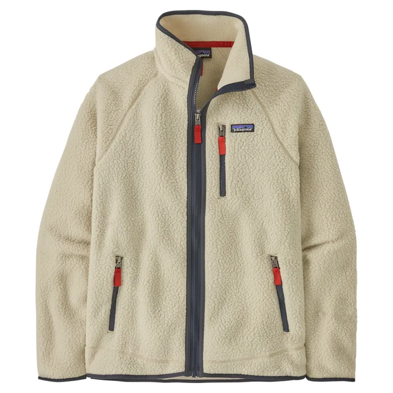 Patagonia Retro Pile Men's Fleece Jacket in Pelican/Smolder Blue