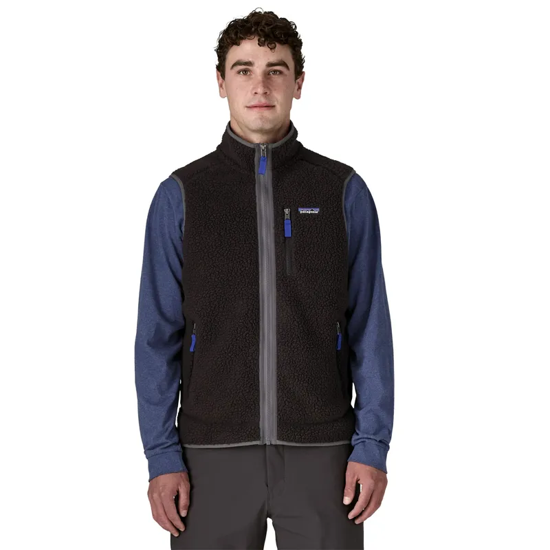 Patagonia Retro Pile Men's Fleece Vest in Black/Forge Grey-1
