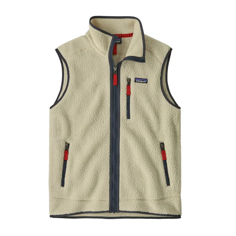 Patagonia Retro Pile Men's Fleece Vest in Pelican/Smolder Blue