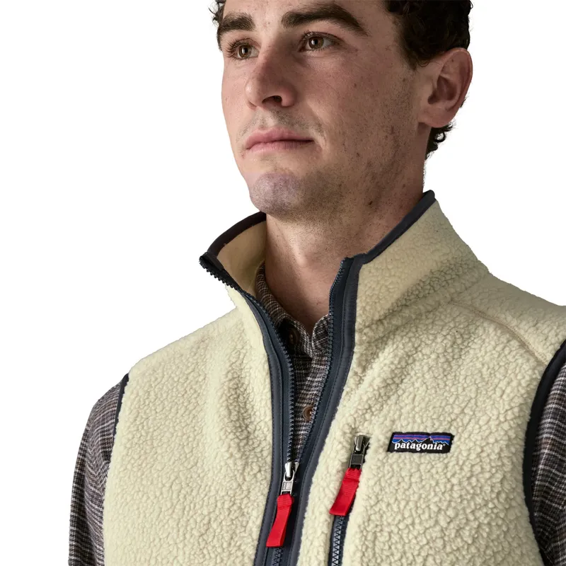 Patagonia Retro Pile Men's Fleece Vest in Pelican/Smolder Blue-3