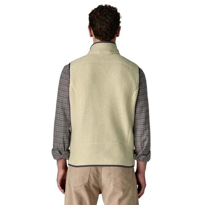 Patagonia Retro Pile Men's Fleece Vest in Pelican/Smolder Blue-2