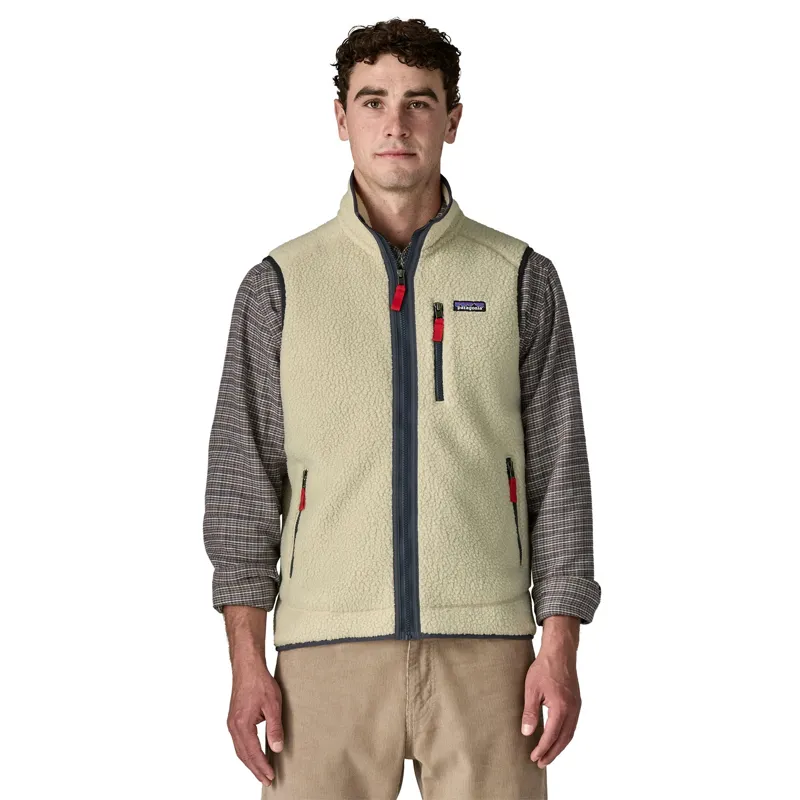 Patagonia Retro Pile Men's Fleece Vest in Pelican/Smolder Blue-1