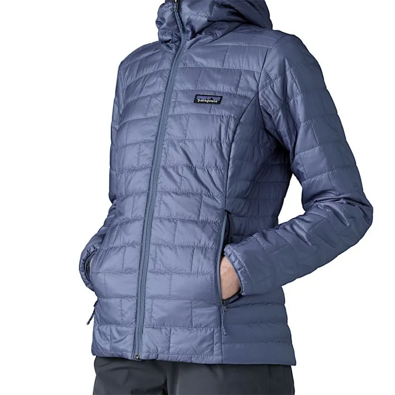 Patagonia Women's Nano Puff Hoody in Black-5