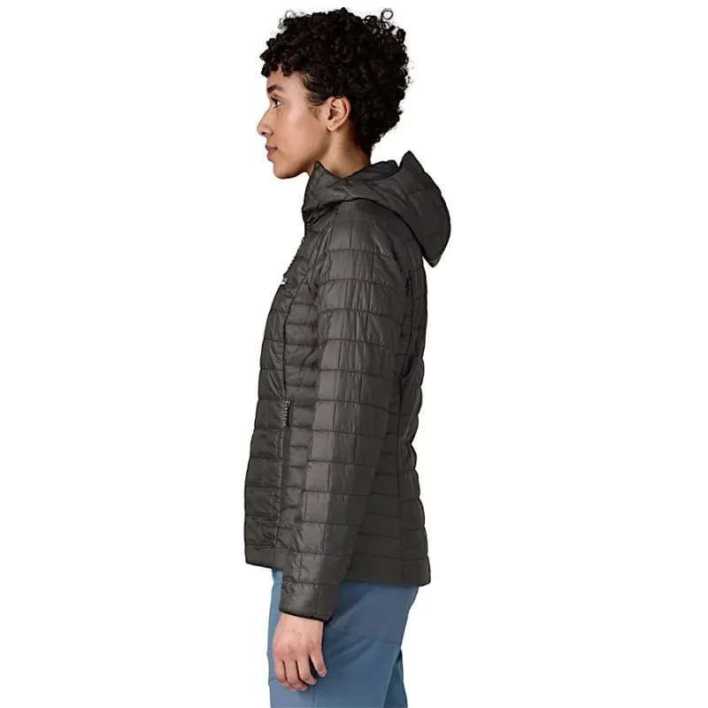 Patagonia Women's Nano Puff Hoody in Black-2