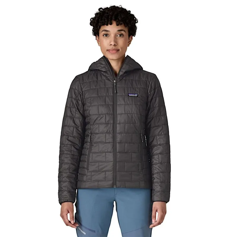 Patagonia Women's Nano Puff Hoody in Black-1