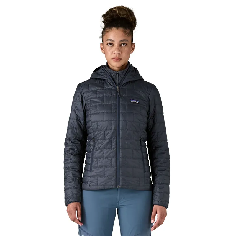 Patagonia Women's Nano Puff Hoody in Smoulder Blue-1