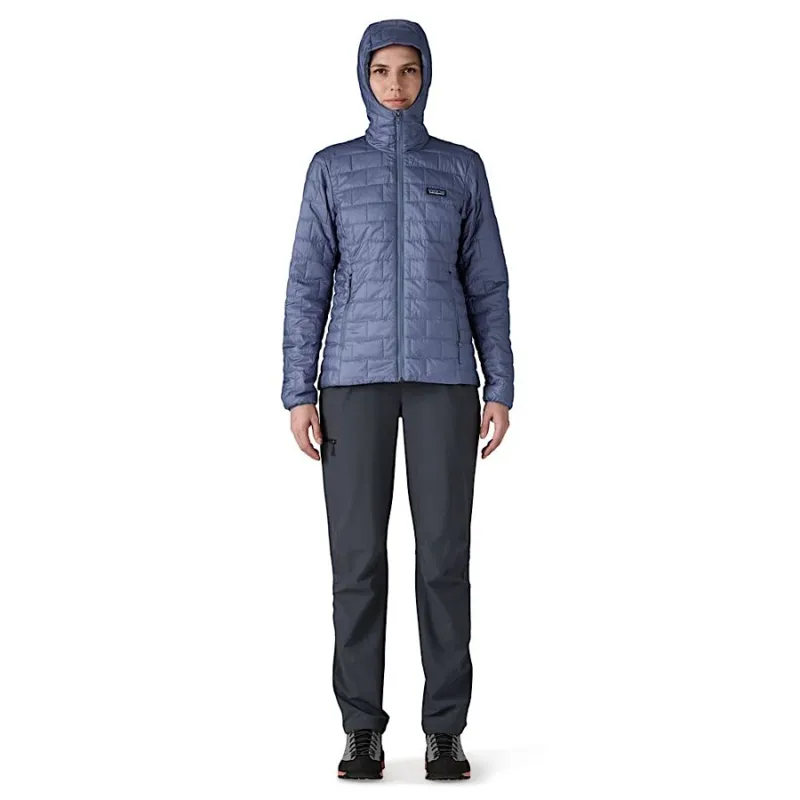 Patagonia Women's Nano Puff Hoody in Smoulder Blue-6