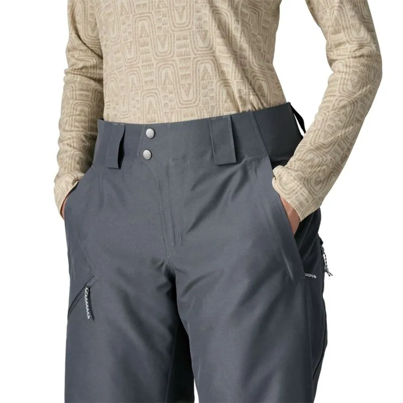 Patagonia Insulated Powder Town Women's Ski Pants in Smolder Blue-4