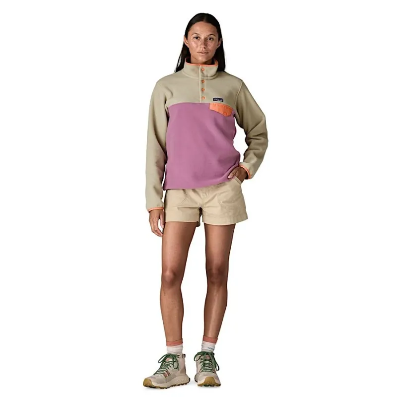 Patagonia Womens Lightweight Synchilla Snap-T Fleece Pullover in Light Violet-4
