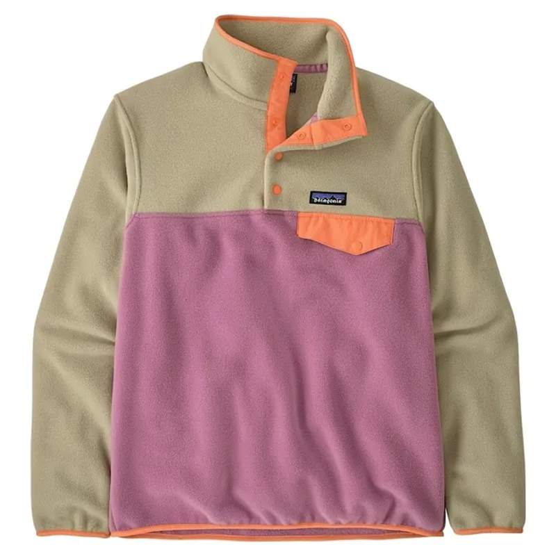 Patagonia Womens Lightweight Synchilla Snap-T Fleece Pullover in Light Violet