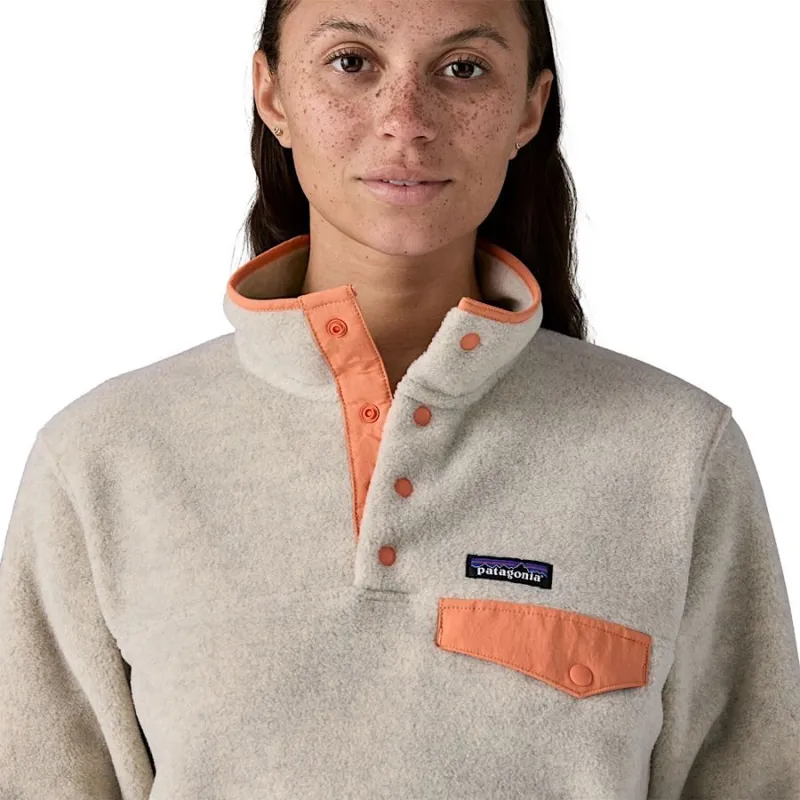 Patagonia Womens Lightweight Synchilla Snap-T Fleece Pullover in Sunshine-Natural-1