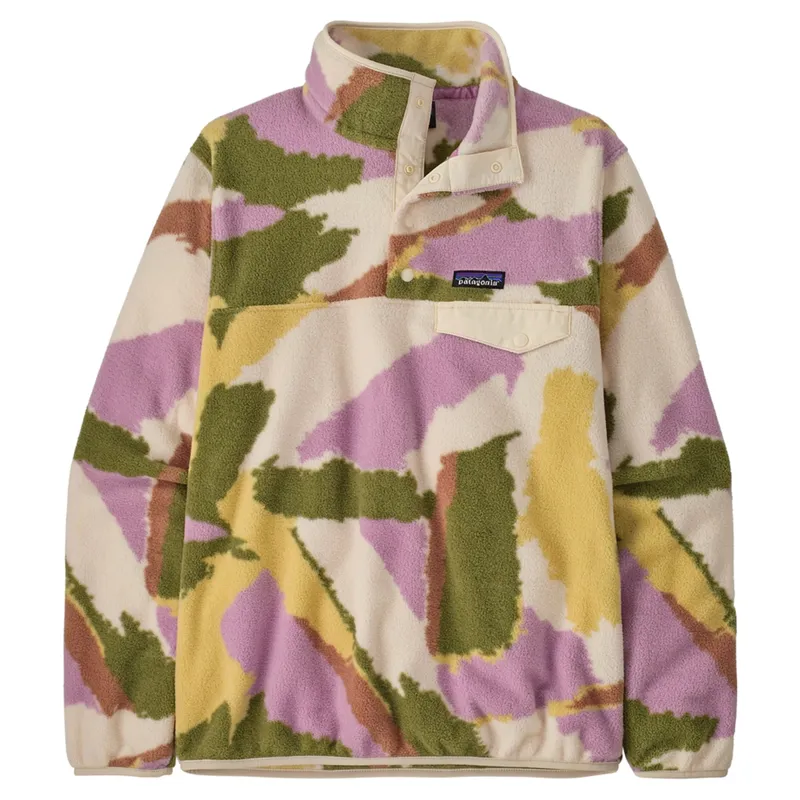 Patagonia Womens Lightweight Synchilla Snap-T Fleece Pullover in Sunshine-Natural