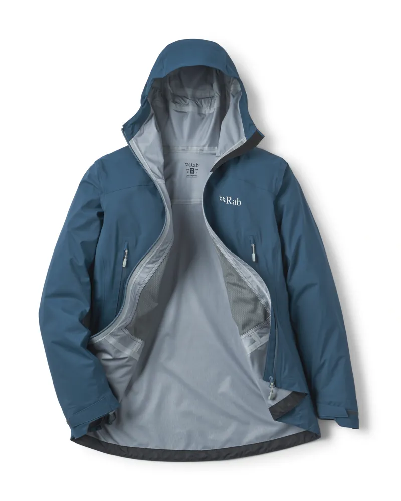 Rab Firewall Light Waterproof Jacket in Tempest Blue-2