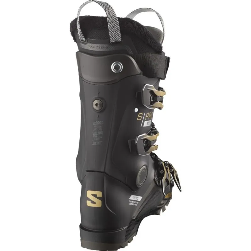 Salomon S/Pro 90 MV GW 2024 in Black-Gold Metallic-Beluga-2