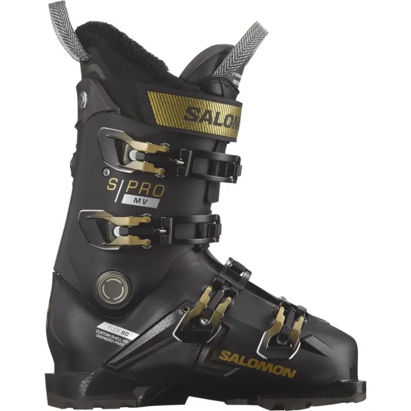 Salomon S/Pro 90 MV GW 2024 in Black-Gold Metallic-Beluga
